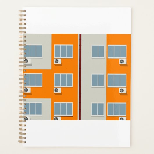 Modern appartementengebouw met airconditioners planner (Voorkant)