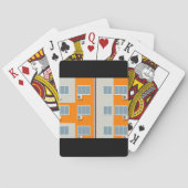 Modern appartementengebouw met airconditioners pokerkaarten (Achterkant)