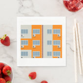 Modern appartementengebouw met airconditioners servet (Insitu)