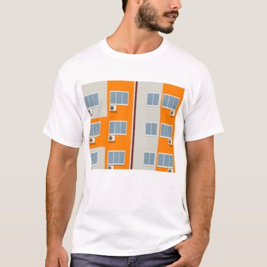 Modern appartementengebouw met airconditioners t-shirt (Voorkant)