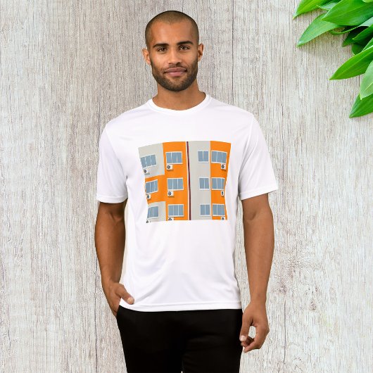 Modern appartementengebouw met airconditioners t-shirt