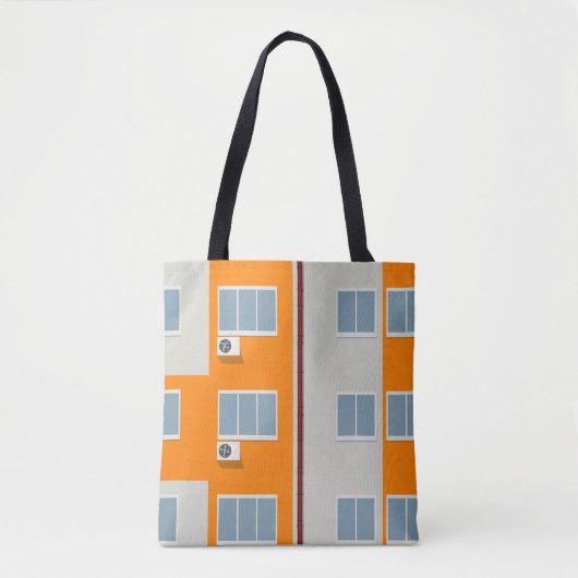 Modern appartementengebouw met airconditioners tote bag (Voorkant)