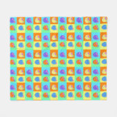 Modern appelmotief in Pop Art Style Fleece Deken (Voorkant (Horizontaal))