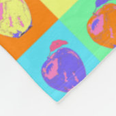 Modern appelmotief in Pop Art Style Fleece Deken (Hoek)