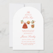 Modern Apple of Our Eye Minimal Baby Shower Kaart (Voorkant)