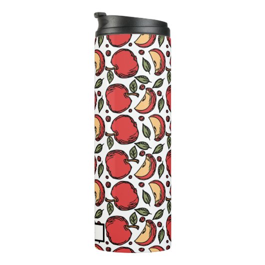 Modern Apple patroon Thermosbeker (Geroteerd rechts)