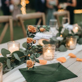 Modern Apricot Orange Rose Floral Acrylic Wedding Acryl Uitnodigingen