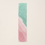 Modern Aqua Blauwgroen Roze Waterverf Beach Sjaal<br><div class="desc">Dit kunstwerk met een modern strandthema is perfect voor kic en glamoureuze zomervibes. Het is voorzien van een handbeschilderd waterverf blush en een roze abstract zandstrand met faux bedrukt aqua blauwgroen groen glitter. Het is meisje, elegant, en uniek! ***BELANGRIJKE NOTA VAN HET ONTWERP: Voor om het even welk verzoek van...</div>