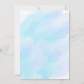 Modern Aqua Blue 16e verjaardag uitnodiging (Achterkant)