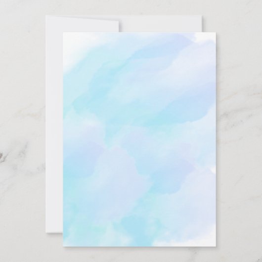 Modern Aqua Blue 16e verjaardag uitnodiging (Achterkant)