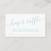 Modern Aqua Blue Baby Diaper over behuizing Informatiekaartje (Voorkant)