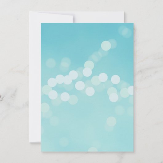 Modern Aqua Blue Bachelorette Party Kaart (Achterkant)