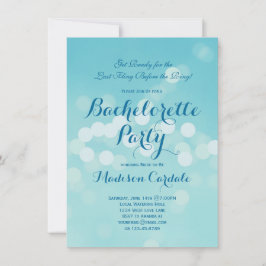 Modern Aqua Blue Bachelorette Party Kaart