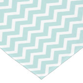 Modern Aqua Blue Chevron Stripes Pattern Korte Tafelloper (Hoek)