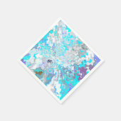 Modern Aqua Blue Design Cocktail Paper Napkins Servetten (Hoek)