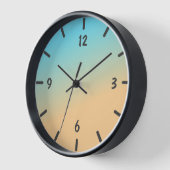 Modern Aqua Blue en Coral Yellow Beach gradiënt (Hoek)