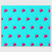 Modern Aqua Blue Fun Chic Cadeaupapier (Vlak)