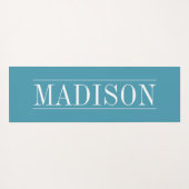 Modern Aqua Blue gepersonaliseerd Yogamat (Achterkant (horizontaal))