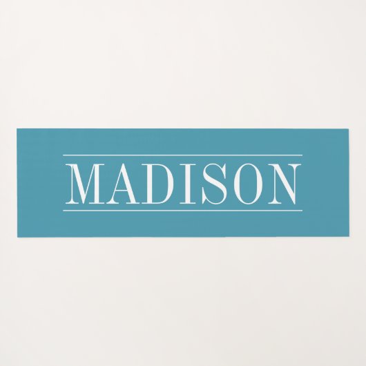 Modern Aqua Blue gepersonaliseerd Yogamat (Achterkant (horizontaal))