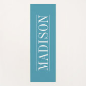 Modern Aqua Blue gepersonaliseerd Yogamat (Voorkant)