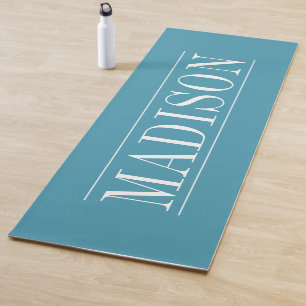 Modern Aqua Blue gepersonaliseerd Yogamat