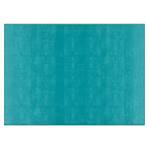 Modern Aqua Blue Glass Board 15x11 inch ontwerp Snijplank (Voorkant)