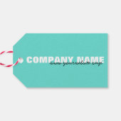 Modern Aqua Blue Hartelijk dank voor uw bestelling Cadeaulabel (Achterkant Horizontaal)