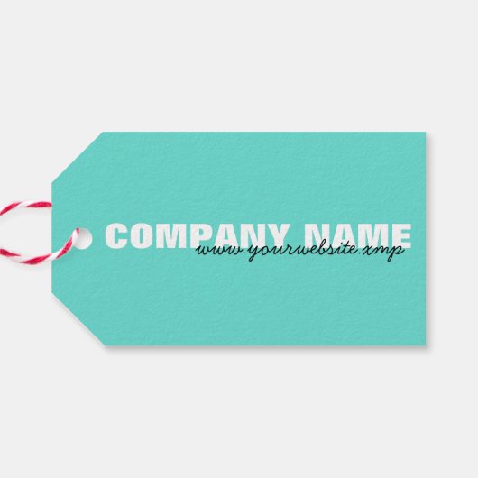 Modern Aqua Blue Hartelijk dank voor uw bestelling Cadeaulabel (Achterkant Horizontaal)