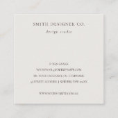 Modern Aqua Blue Leafy Tropical Foliage Fern Logo Vierkante Visitekaartje (Achterkant)