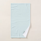 Modern Aqua Blue Monogram Script Bad Handdoek (Handdoek)