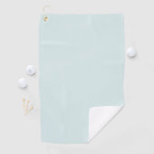 Modern Aqua Blue Monogram Script Golfhanddoek (Insitu)