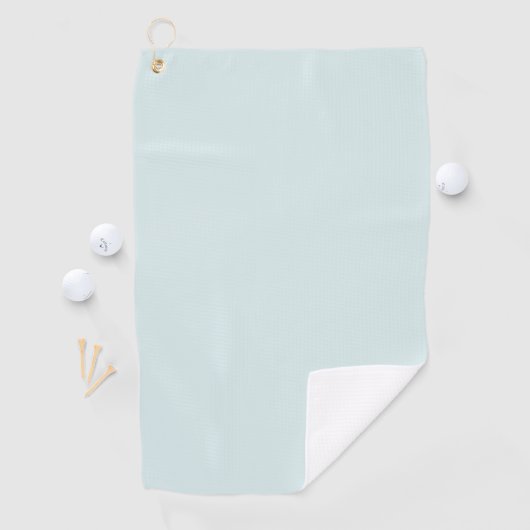 Modern Aqua Blue Monogram Script Golfhanddoek (Insitu)