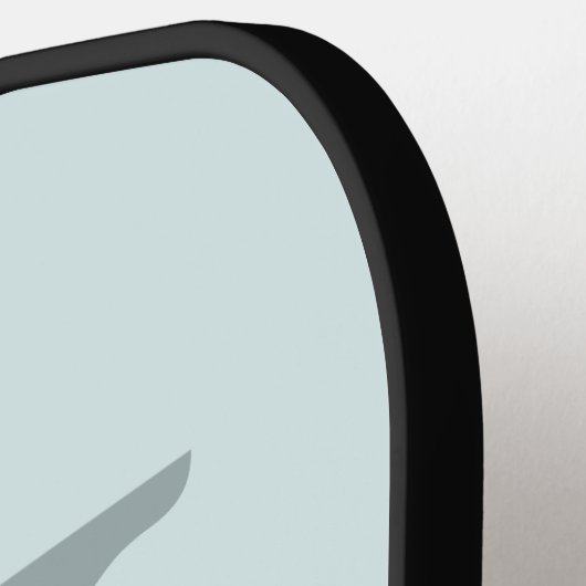 Modern Aqua Blue Monogram Script Pickleball Paddle (Links Detail)