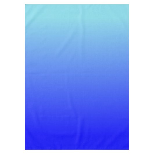 Modern Aqua Blue Ombre Tafelkleed (Voorkant)