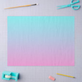 Modern Aqua Blue Roze gradiënt Ombre Tissue Paper Tissuepapier (Craft)