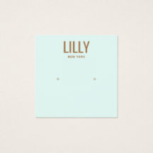 Modern Aqua Blue Stud Earning Display Card