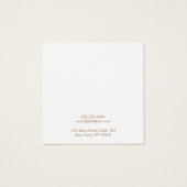 Modern Aqua Blue Stud Earning Display Card Vierkante Visitekaartjes (Achterkant)