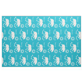 Modern Aqua Blue Sunshine Beer Tracks Personalized Stof (Fat Quarter)