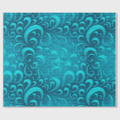 Modern Aqua Blue Trendy Cadeaupapier (Vlak)
