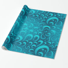 Modern Aqua Blue Trendy Cadeaupapier
