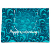 Modern Aqua Blue Trendy Groot Cadeauzakje (Voorkant)