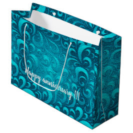 Modern Aqua Blue Trendy Groot Cadeauzakje