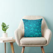 Modern Aqua Blue Trendy Kussen (Stoel)