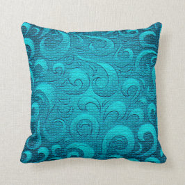 Modern Aqua Blue Trendy Kussen