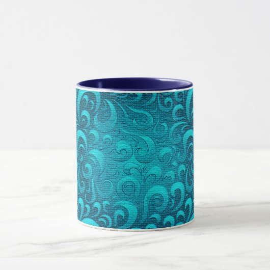 Modern Aqua Blue Trendy Mok (Midden)