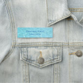 Modern Aqua Blue Water Natuur Elegant Sjabloon Naamplaatje (In situ)