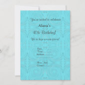 MODERN AQUA BUBBLE SWIRLS ARTIJINVITATIE KAART (Voorkant)