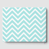 Modern Aqua Chevron Wedding Guest Book Gastenboek (Achterkant)