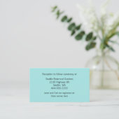 Modern Aqua Chevron Wedding Information Kaart (Staand voorkant)