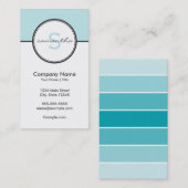 Modern Aqua en Grey Visitekaartje (Voorkant / Achterkant)